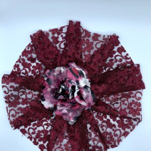 Burgundy Church Veil